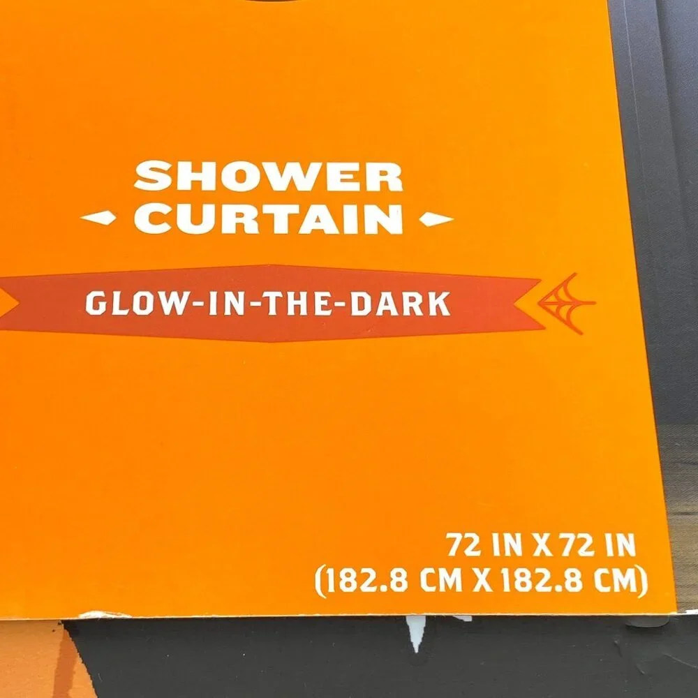 Halloween Pumpkins Glow in the Dark PEVA Shower Curtain Black 72